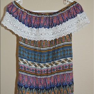 Juniors off the shoulder summer dress